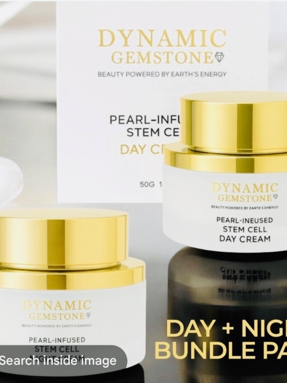 Dynamic Gemstone Pearl Infused Stem cell Day and Night cream